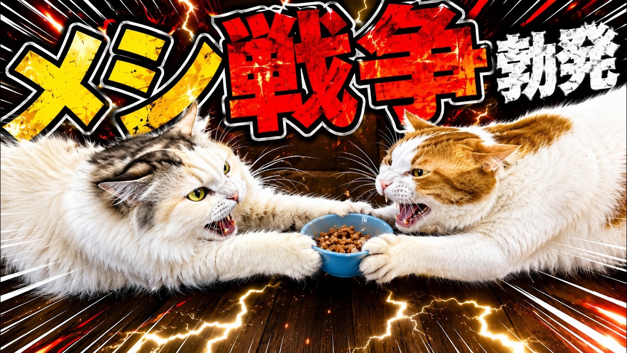 The Cats' Hilarious Food-Stealing Feud LMAO - YouTube