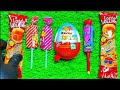 ASMR Most Popular Candys / some lots of colorful rainbow lollipop candy / Unpacking chocolate eat 