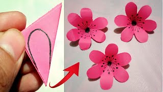 Easy Paper Flower Making | How To MakePaper Flower Craft Paper Flower MakingStep By Step