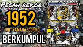 Pecah rekor,  lautan yamaha scorpio di SERGAI,  tamu terbanyak acara aniversary ISENG ISENG NAIK SCO