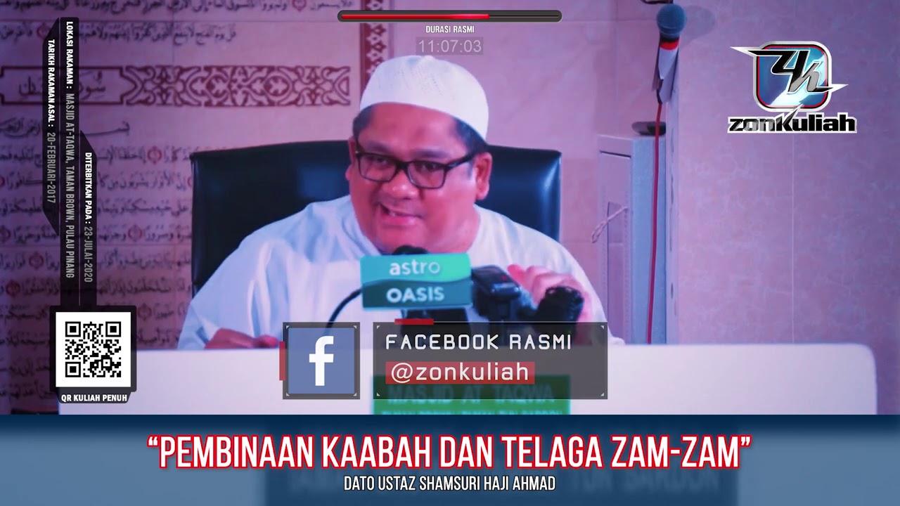 TAZKIRAH : Kisah Hebat Asal Usul Telaga Zam-zam, Kaabah dan Makam Ibrahim - Ustaz Shamsuri Ahmad