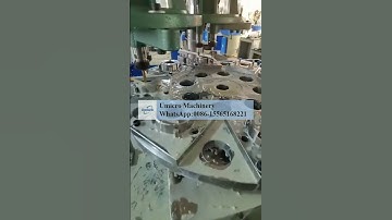 Stainless steel large nuts #Turntable drilling and chamfering tapping machine #Automation equipment