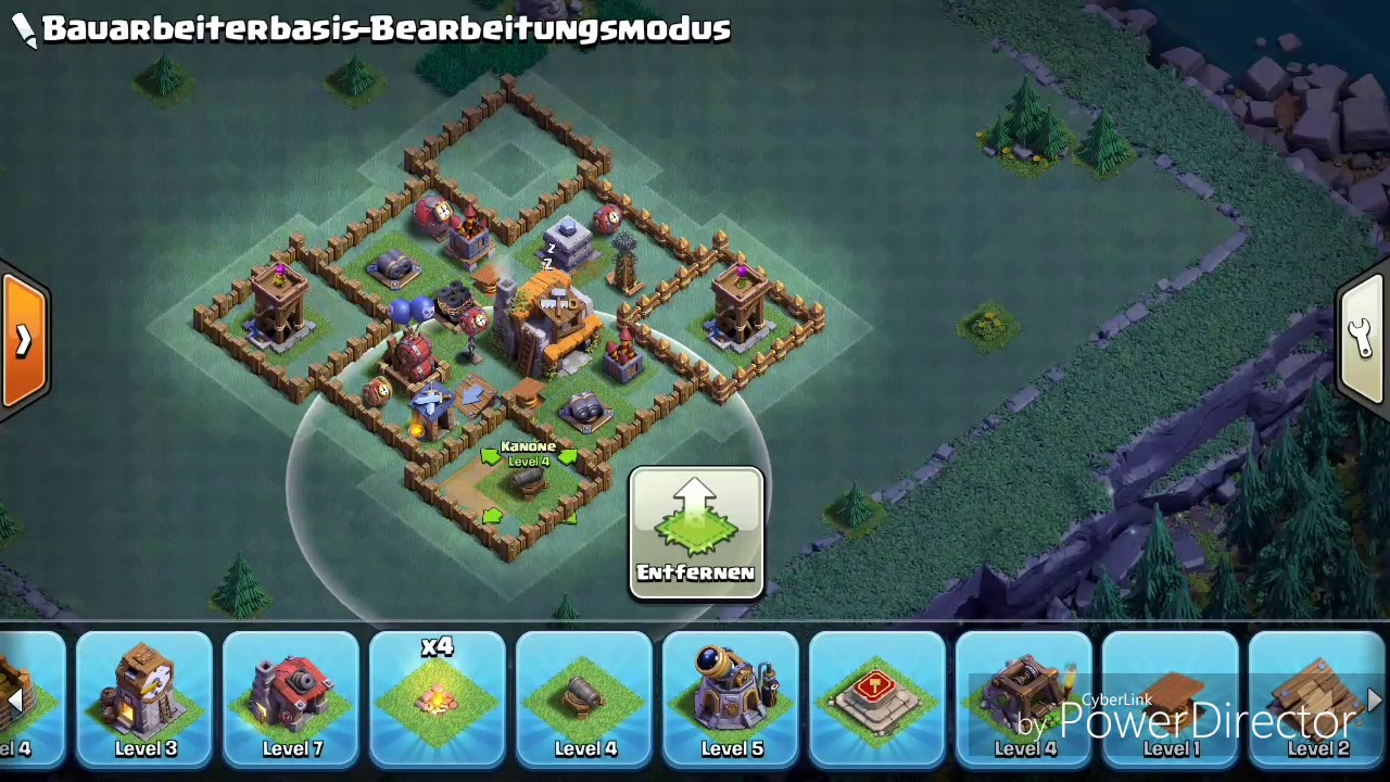 Coc Bauarbeiter Basis beste base für Meisterhütte 5 YouTube