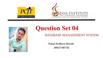 Question Set 04 | Database Management System | Java Institute