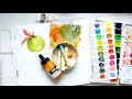 Watercolour & Oil Pastels Combo | Tutorial