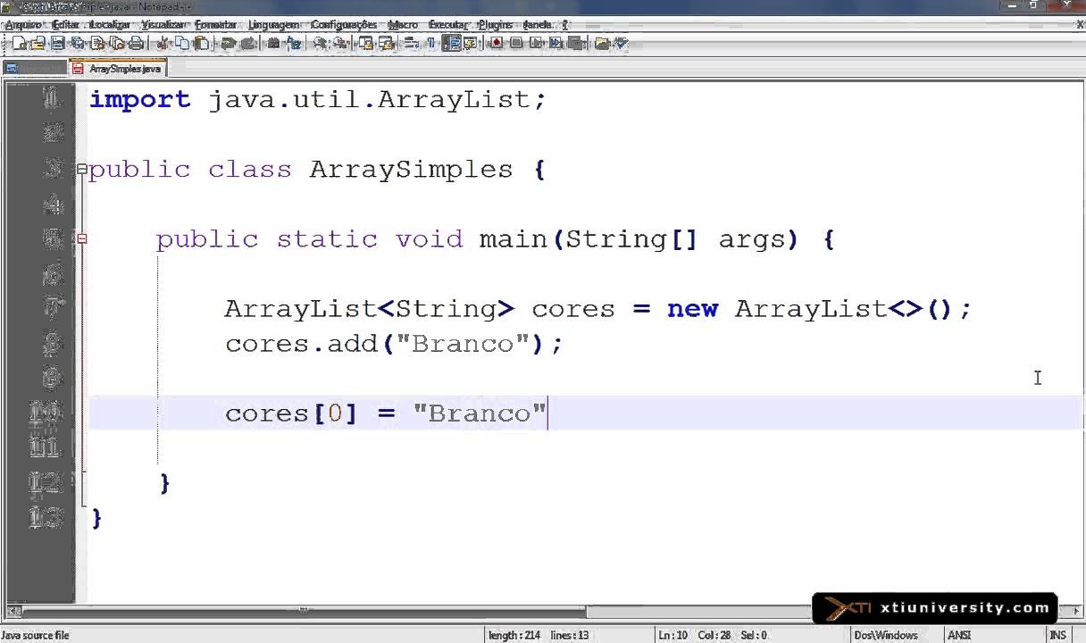 Universidade XTI - JAVA - 022 - ArrayList - YouTube