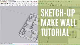 How To Make Wall On Sketch-Up. Sketch-Up Make Wall. Sketch-Up 3D Tutorial Artistry In Architecture