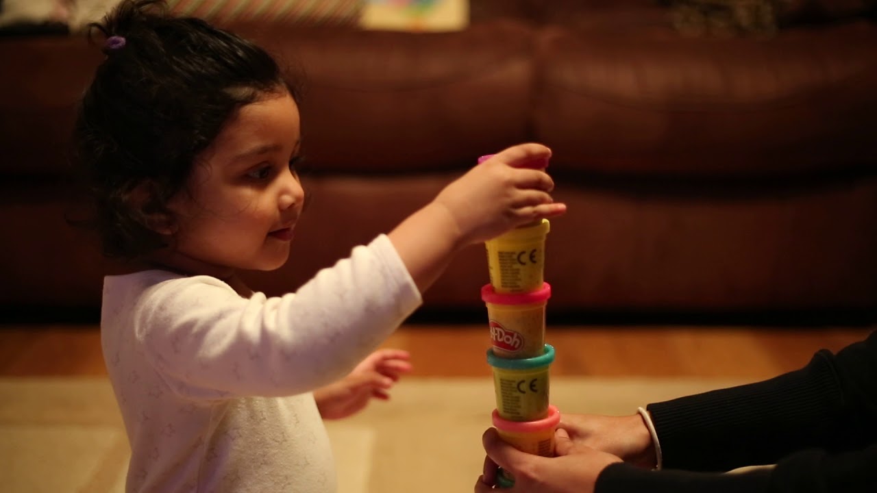 Diya - Play-Dough Stacking! - YouTube