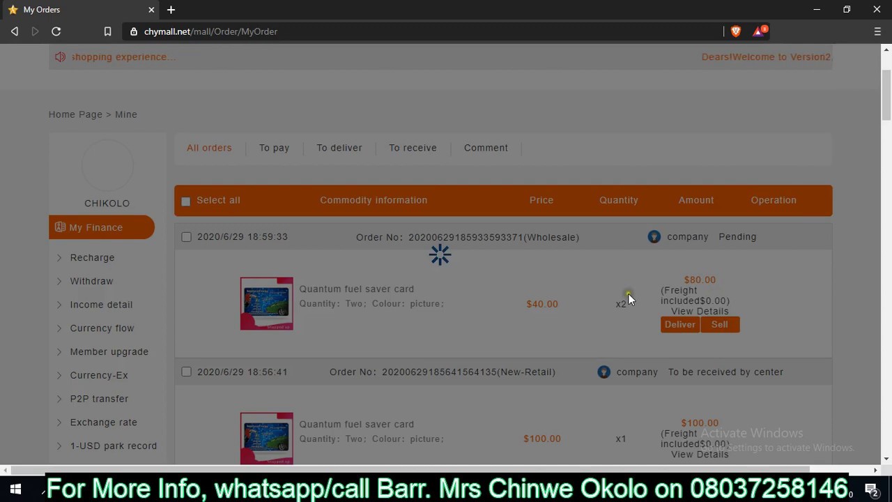 How to Trade in CHYmall