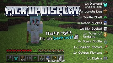 Pick Up Display - Minecraft Bedrock Addon 