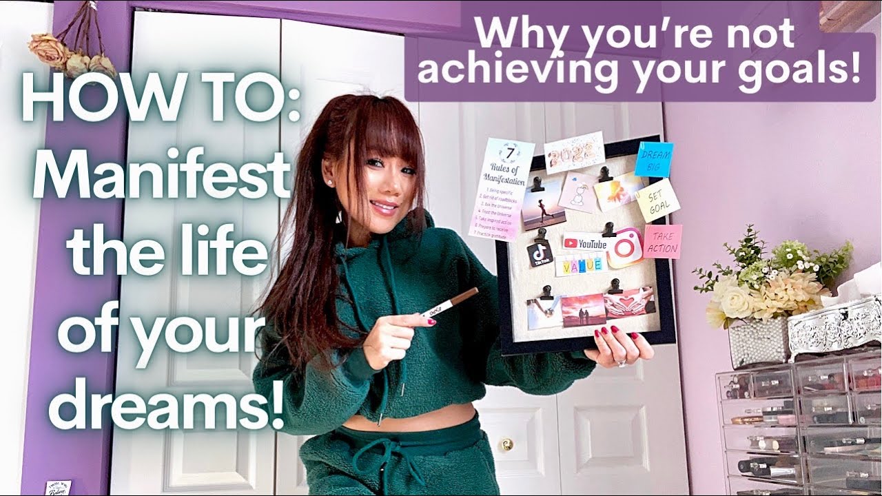 MAKING MY 2022 VISION BOARD | How to manifest your dream life! | Law of attraction