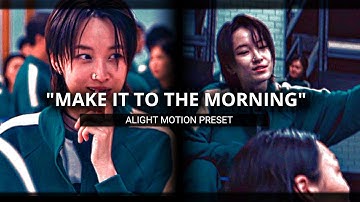"MAKE IT TO THE MORNING" Tiktok trend velocity edit preset- ALIGHT MOTION
