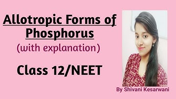 Allotropic Forms of Phosphorus || Allotropes of Phosphorus || Group 15 || p-block: Class 12/NEET