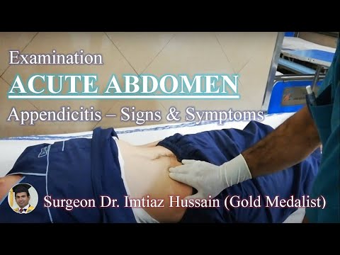 Examination of Acute Abdomen | Appendicitis-Signs & Symptoms | Surgeon Dr Imtiaz Hussain
