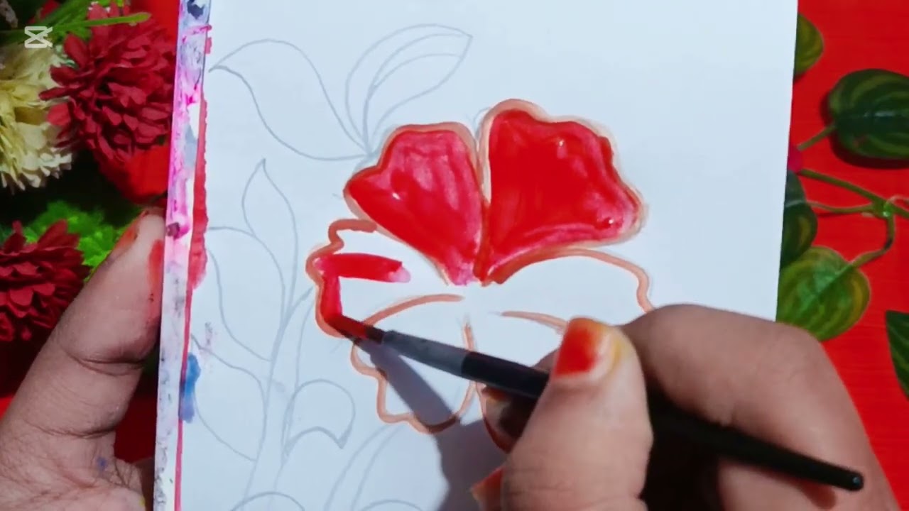 A simple flower, painted with calm.