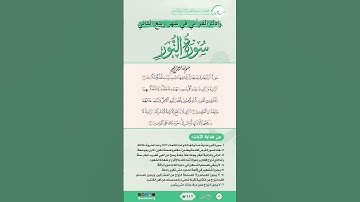 زادك القرآني في شهر ربيع الثاني | سورة النور | من الآية (1) إلى الآية (3)