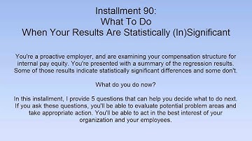 What To Do When Your Results are Statistically (In)Significant