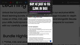 MERN STACK NOTES [LINK IN BIO]