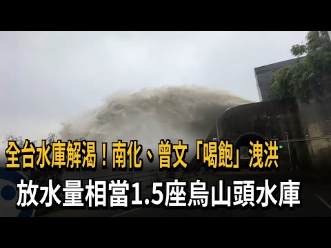 凱米雨量充沛！ 全台水庫大解渴 南化、曾文洩洪1.1億公噸－民視新聞