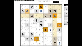 Hard Sudoku – New York Times August 25, 2026 (Auto Candidate Mode)
