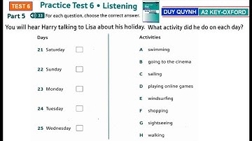 TEST 6 PART 5   #voduyquynha2keyoxford