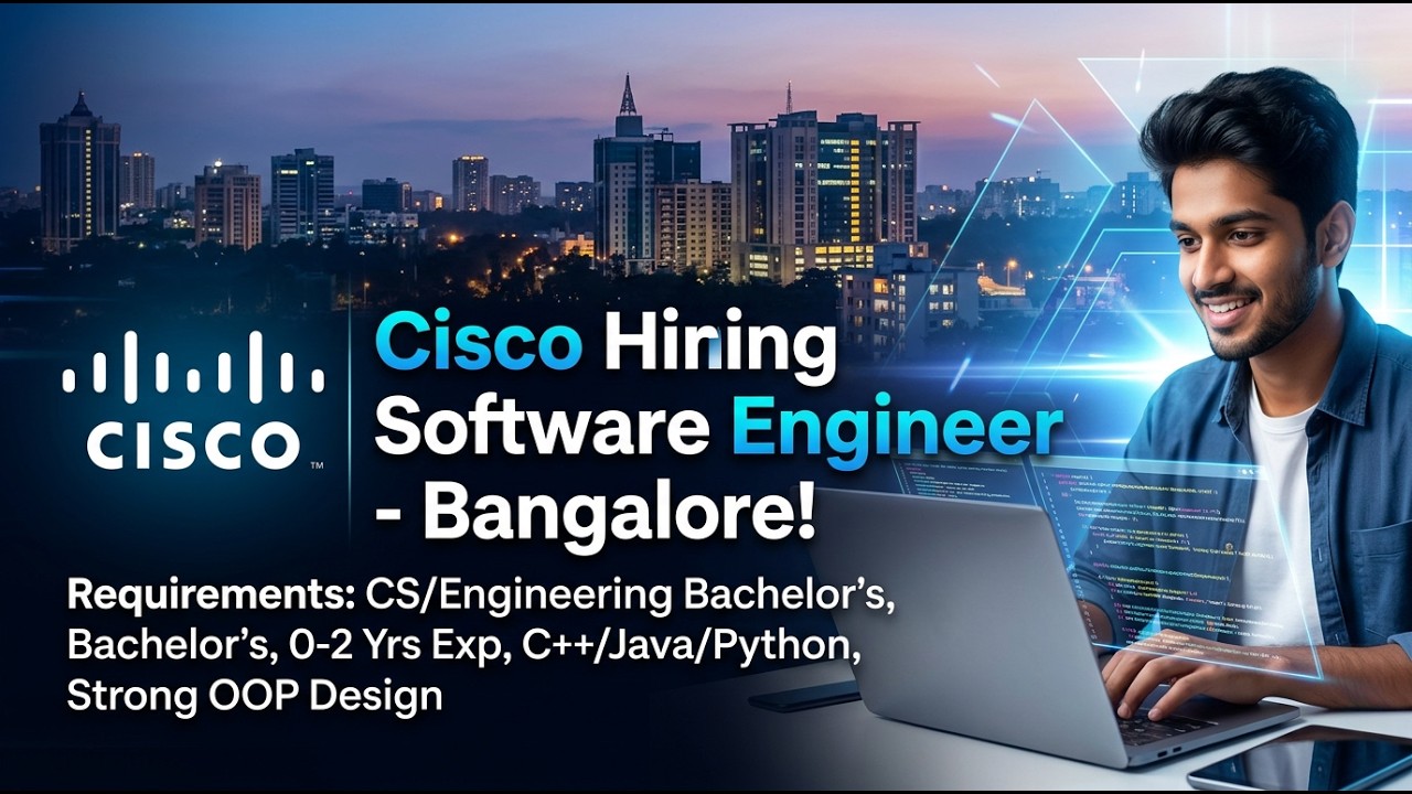 Cisco Software Engineer Job 2026 | C++ | Java | Python | Bangalore # ...