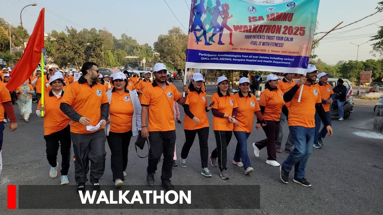 Jammu: Indian Society of Anesthesia Organizes Walkathon to Promote Public Awareness
