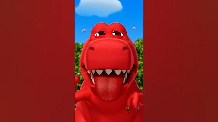 🥵 Dinosaur Eats Colorful BBQ! 🍖  #Hogi #Dinosaur #shorts