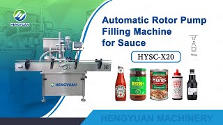 Automatic Sauce Filler, Servo Rotor Pump Filling Machine HYRO-A100-S