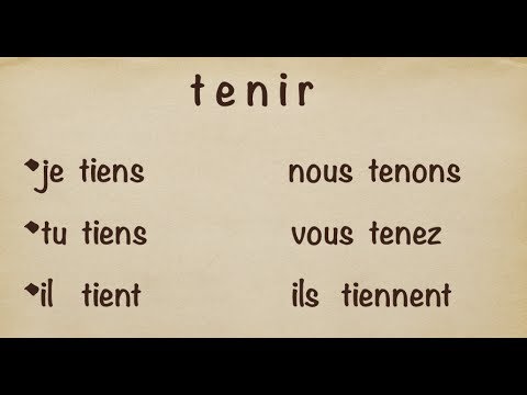 Урок французского языка. Tenir Образование форм настоящего времени