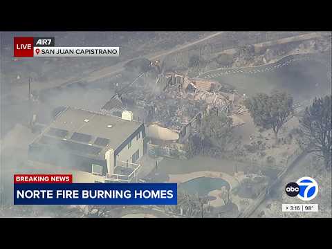 Homes destroyed by Norte Fire as crews work to stop blaze