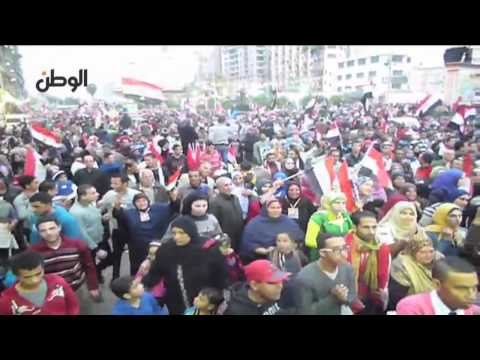 رقصات فلاحي من أجل مطالبة السيسي بالترشح في المنصورة