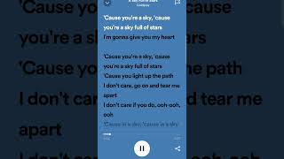 A Sky Full Of Stars (Lyrics) by Coldplay