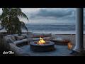 Cold Storm, Warm Fire • Deep Sleep Thunderstorm ASMR on a Beachfront Porch 🌊⚡
