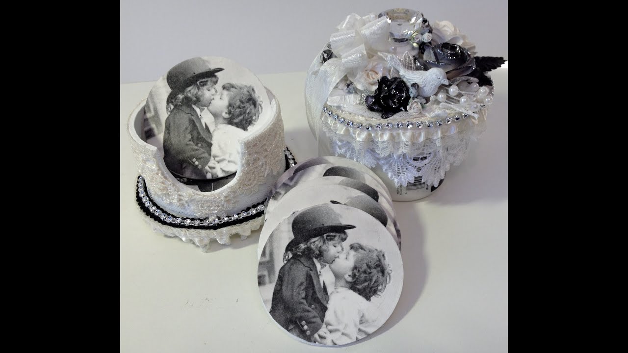 3ds Romantic Coasters with a box - Wild Orchid Crafts design team project