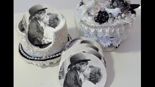 Romantic Coasters with a box - Wild Orchid Crafts design team project