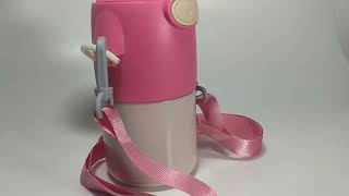 Garrafa Infantil Rosa Urso Inox