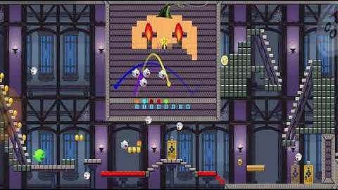 Funny Halloween - mario party maker - ghost house -  Algodoo marble race -  Halloween Special 2020