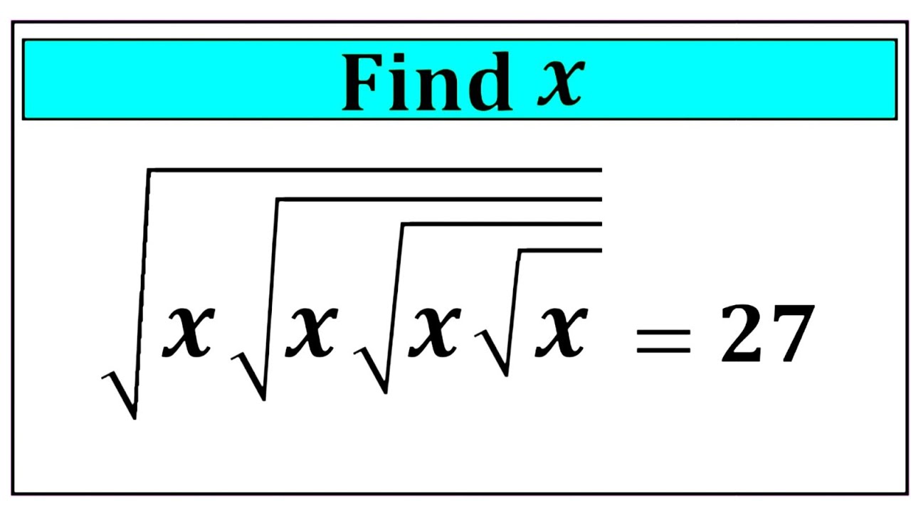 Nice Square Root Math Simplification | Algebra | Find the Value of X #maths #mathsaminute 