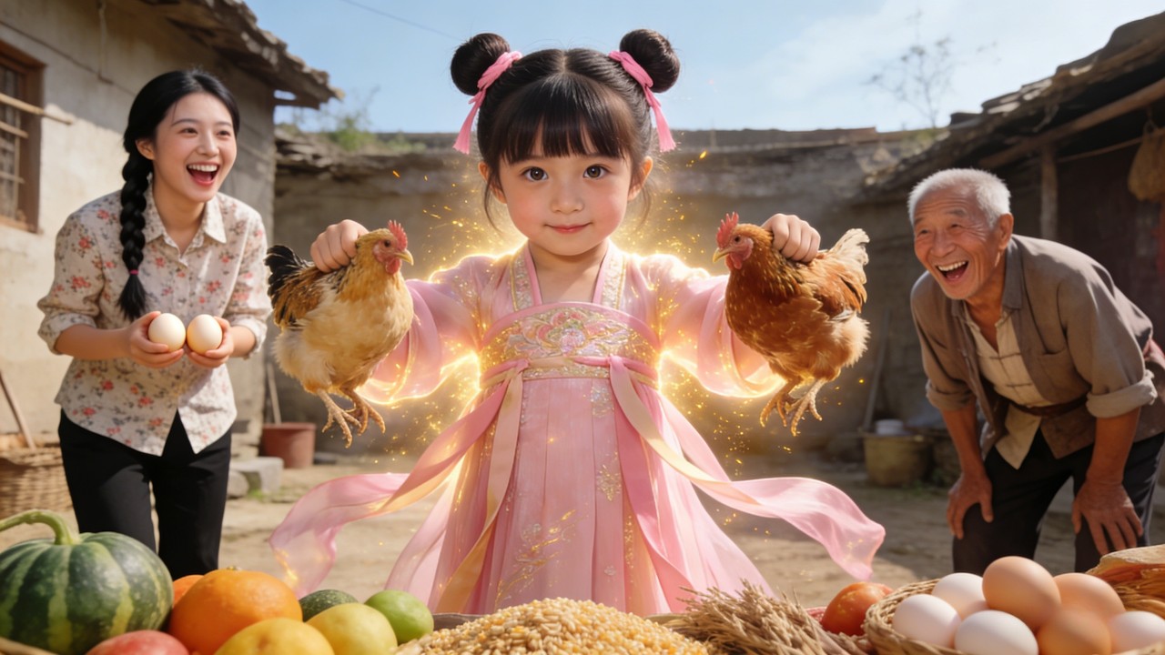三歲萌娃自帶錦鯉運，助寡婦全家暴富！