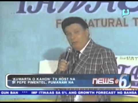 Kuwarta o Kahon TV Host na si Pepe Pimentel pumanaw na