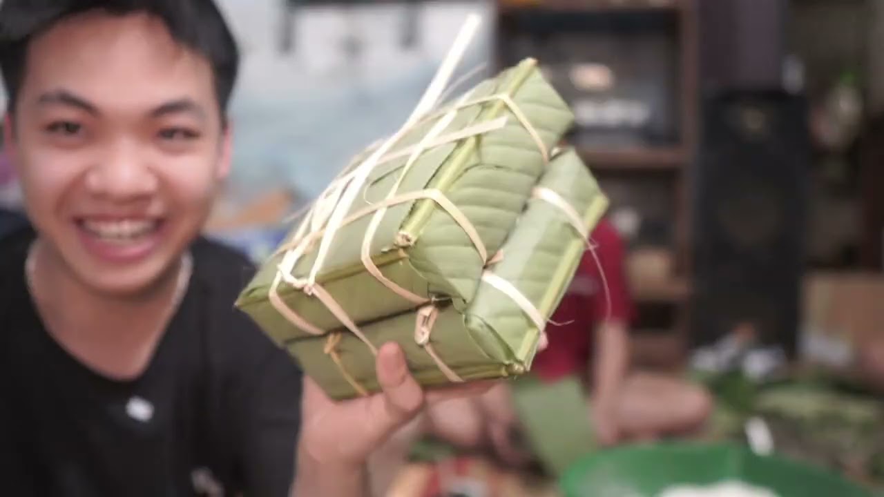 Thử thách làm bánh chưng (Vietnamese Bánh Chưng Making Challenge)