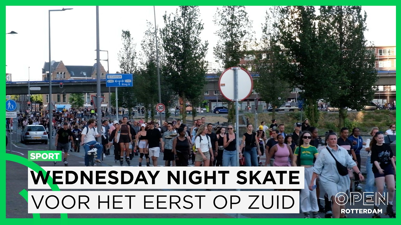 Wednesday Night Skate voor het eerst op Zuid: 'Ik vind het door Zuid wel leuker!' | SPORT