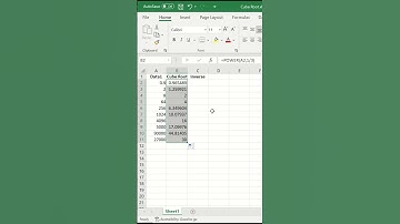 Cube Root and Inverse Cube Root in Excel #Shorts