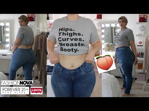 BIG BOOTY JUDYS' FAVORITE JEANS - PLUS SIZE MODEL JEAN TRY-ON HAUL // DANI DMC