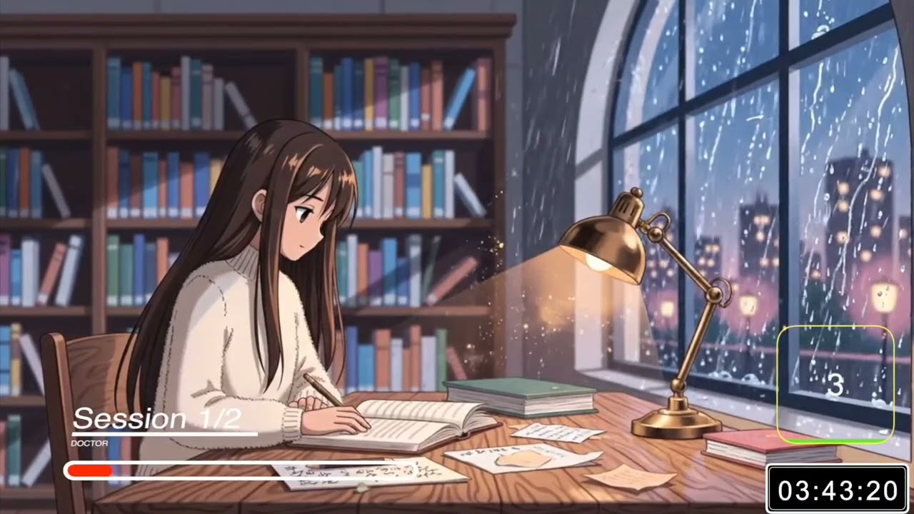 Study With Me  | 1 Hour | Anime Aesthetic | Lofi | No Talking