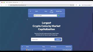 CryptoFolio | React crypto price tracking full stack web application