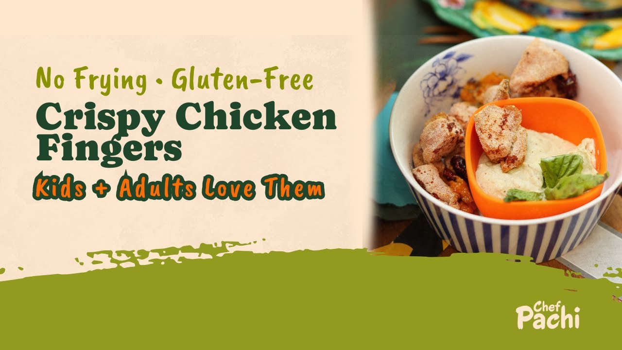 Хрустящие куриные пальчики (без глютена) - рецепт для аэрогриля, гриля и подходит для малышей.