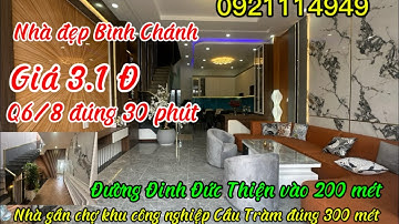 Nhà Bình Chánh mặt tiền đường Đinh Đức Thiện gần chợ khu công nghiệp Cầu Tràm 300 mét Q6/8 chỉ 30 ph