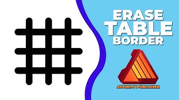 How to erase table border in affinity publisher